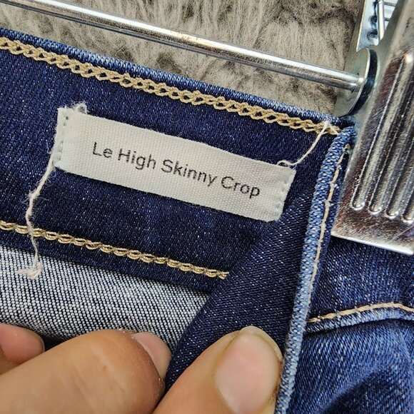 Frame Denim Jeans Womens 32 Blue Stretch Denim Le High Skinny Crop - Picture 4 of 15